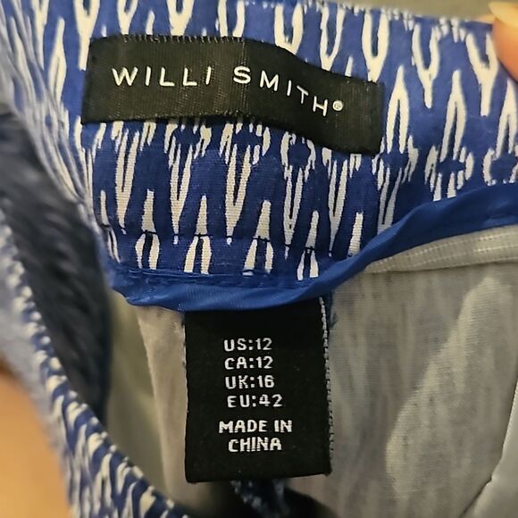 Willi Smith capris blue pants 12 - Picture 2 of 6